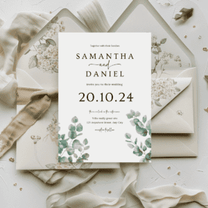 Eucalyptus Wedding Invitation Template